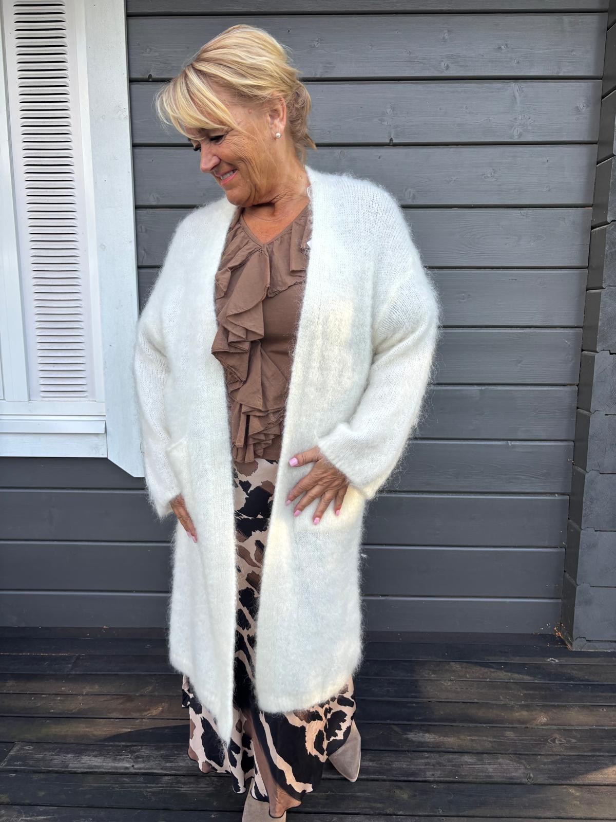 Mohair neuletakki  luonnonvalkoinen