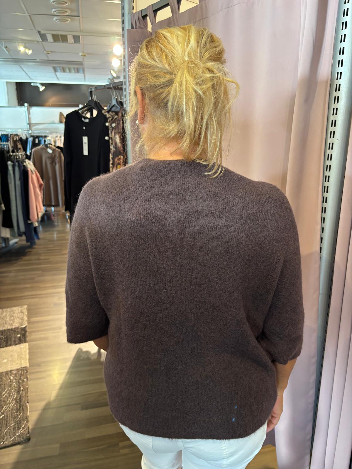 Alpakka-sekoite neule ruskea