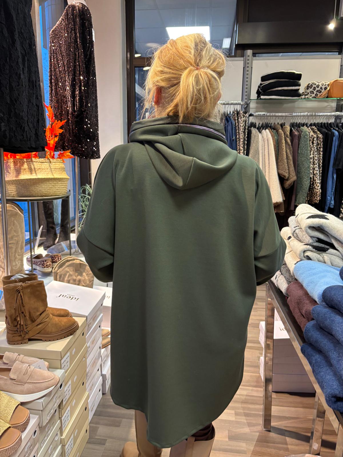 Reilumman kokoinen huppari vihreä