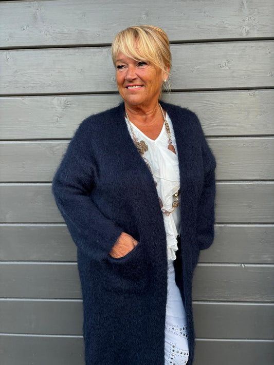 Mohair neuletakki navy blue