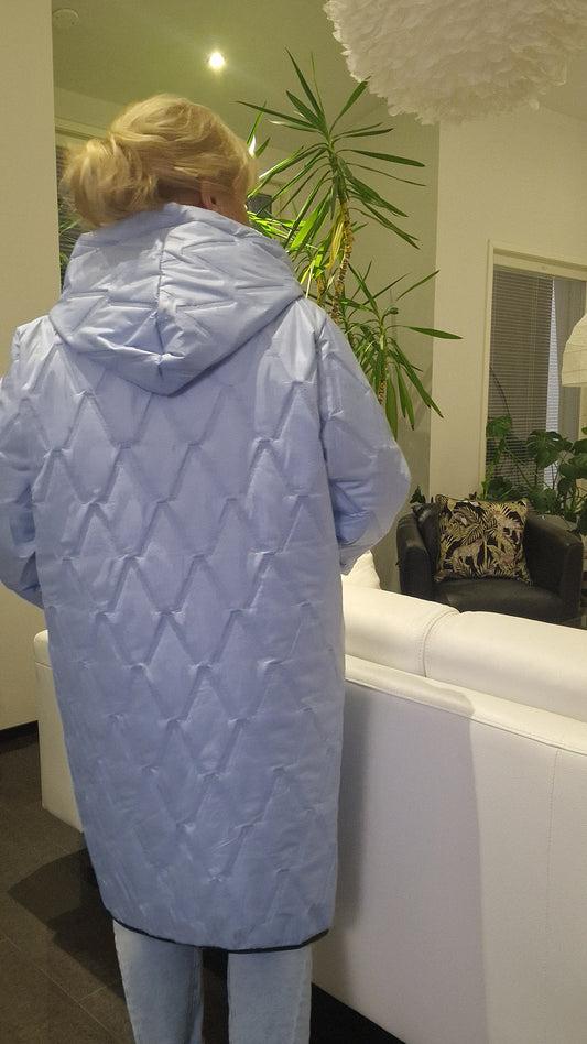 Plussize takki vaalea sininen