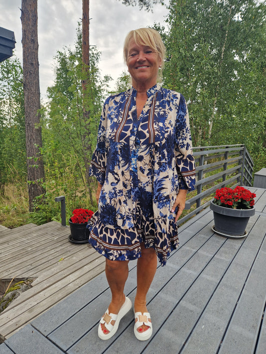 Viskoosi tunika/mekko sininen