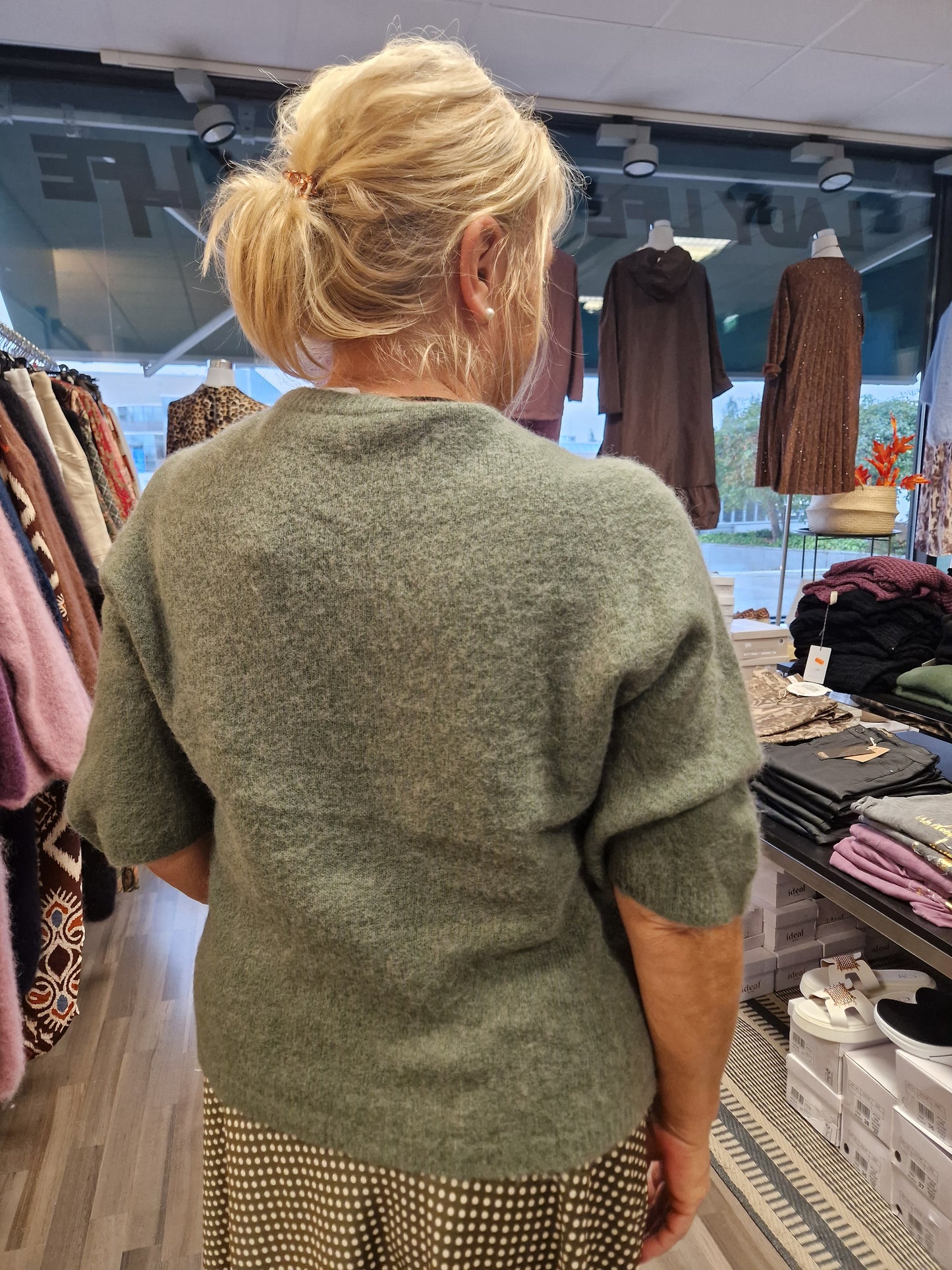 Alpakka-sekoite neule vihreä