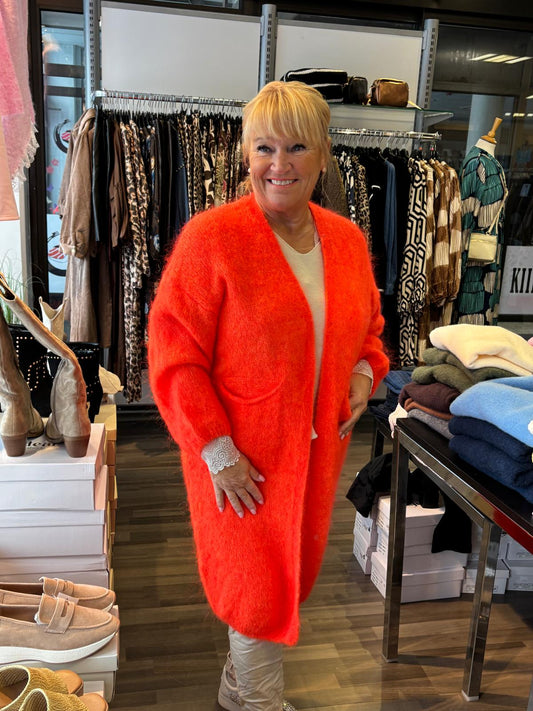 Mohair neuletakki oranssi/koralli