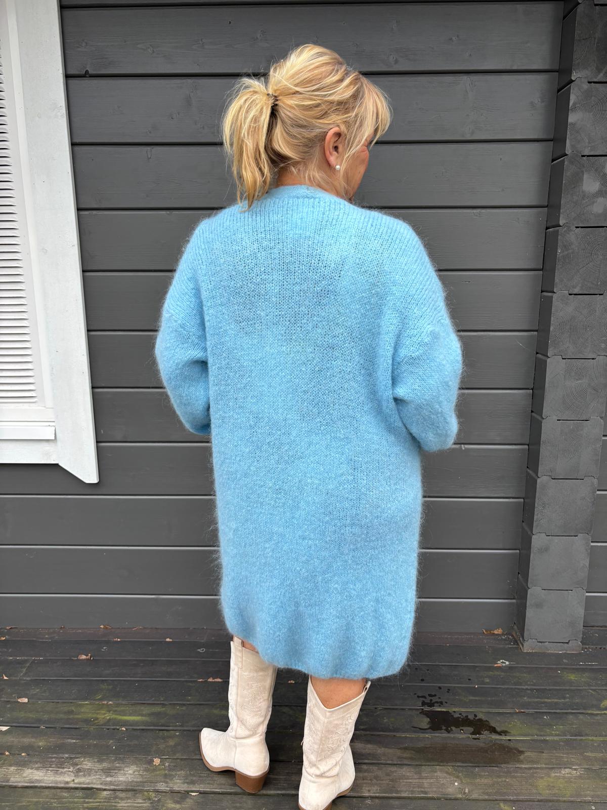 Mohair neuletakki vaalea sininen