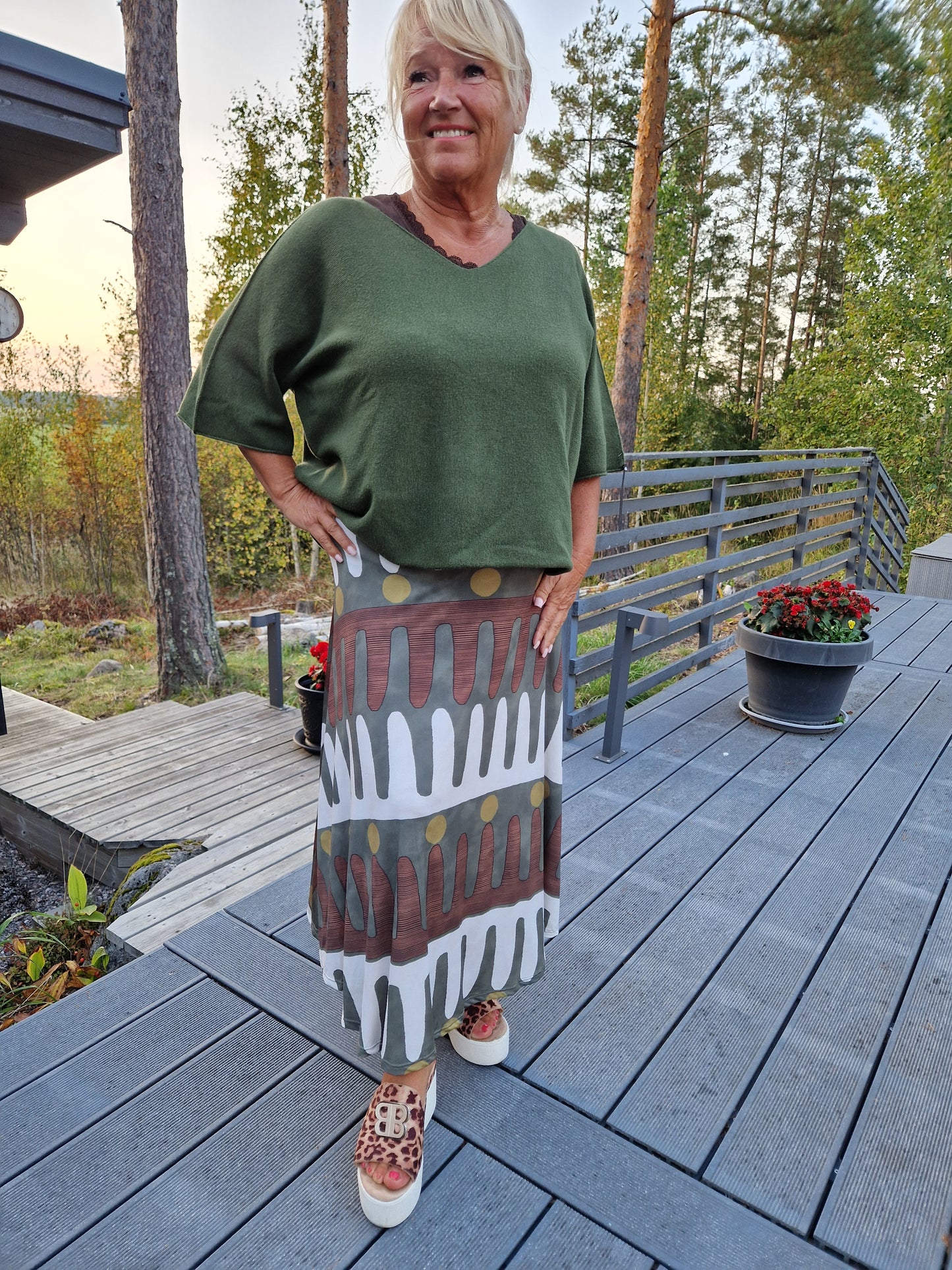 Puolihame vihreä kuvio