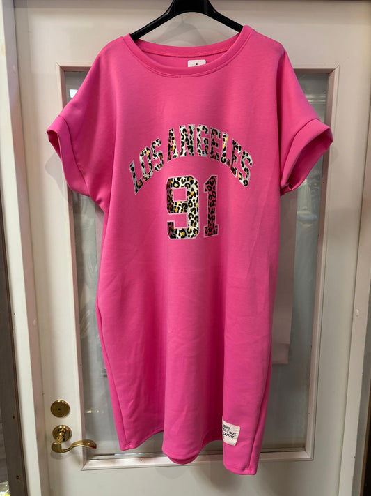 Los Angeles mekko/tunika pinkki