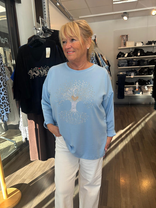 Kevyt college pusero sininen