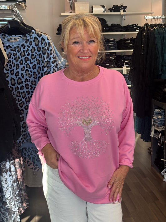 Kevyt college pusero pinkki