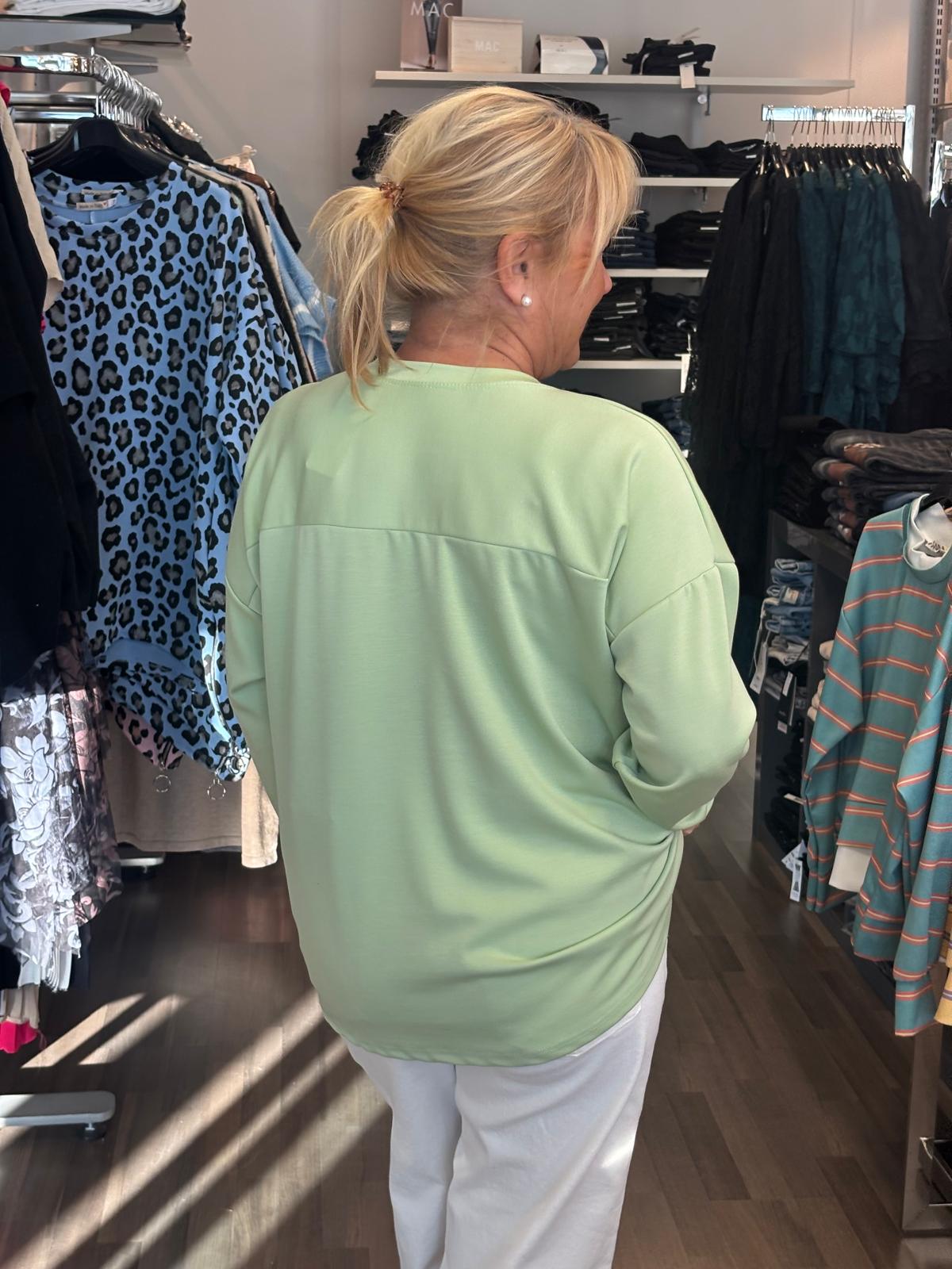 Kevyt college pusero pistaasin vihreä