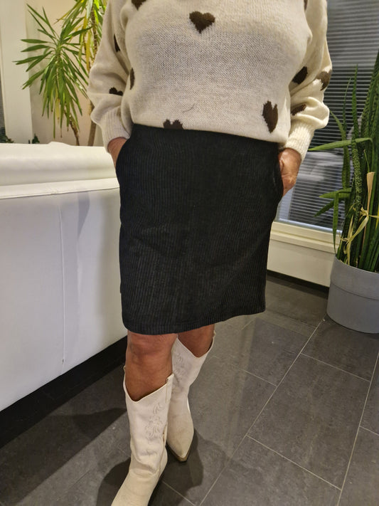 Vakosamettihame musta