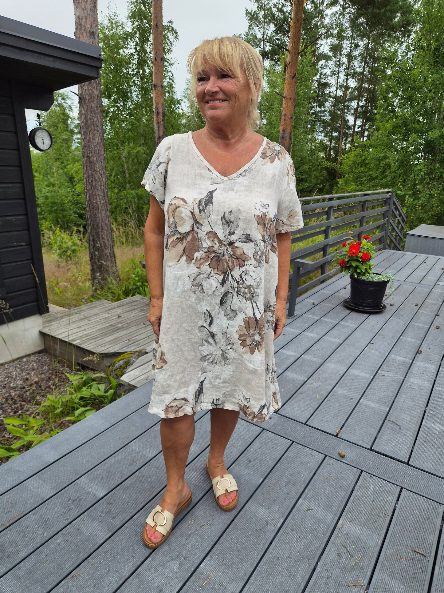 Pellavatunika/mekko (2 väriä)