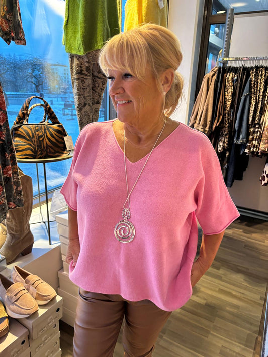 Laatikkoneule pinkki