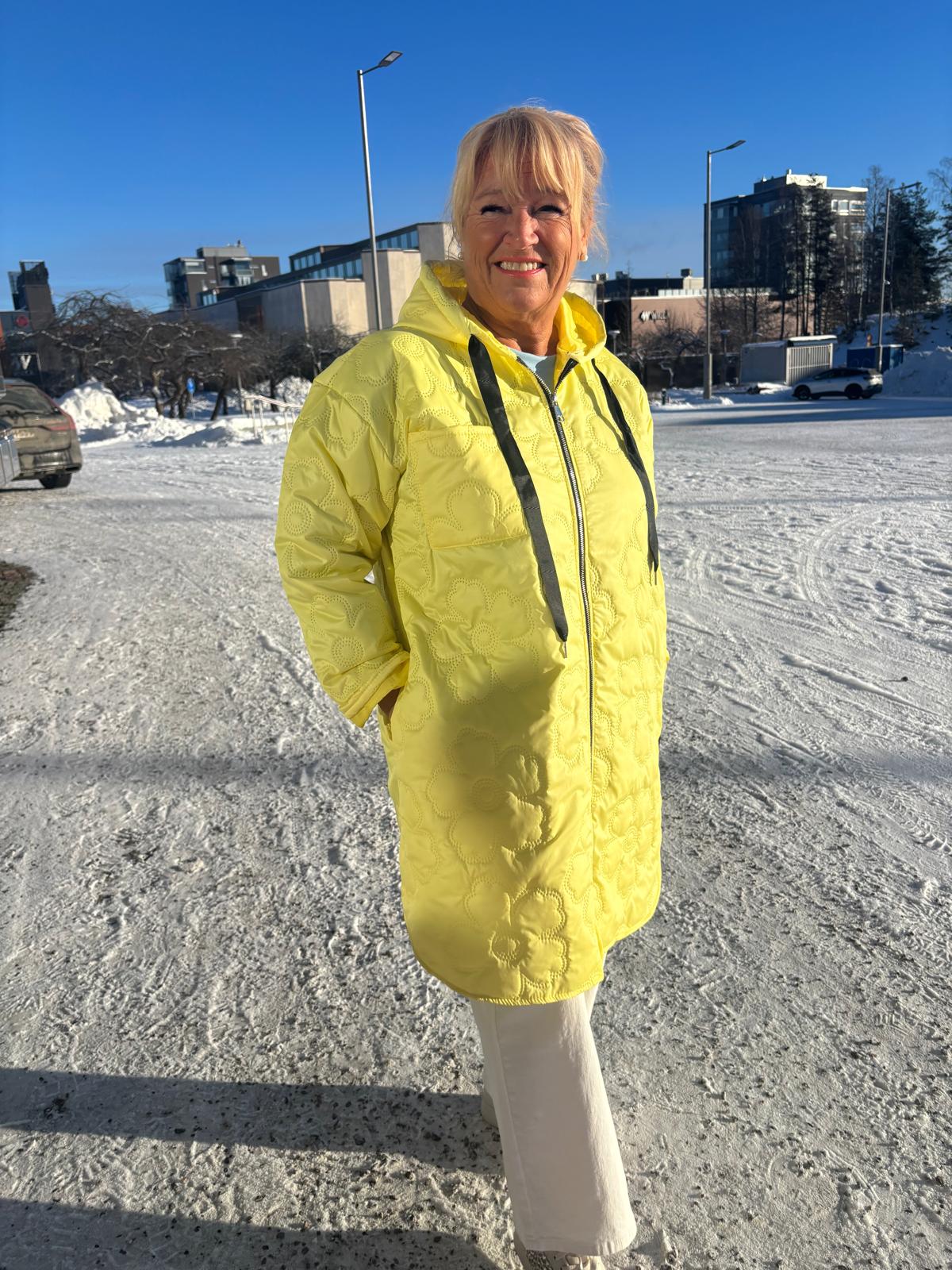 Kevättakki  keltainen