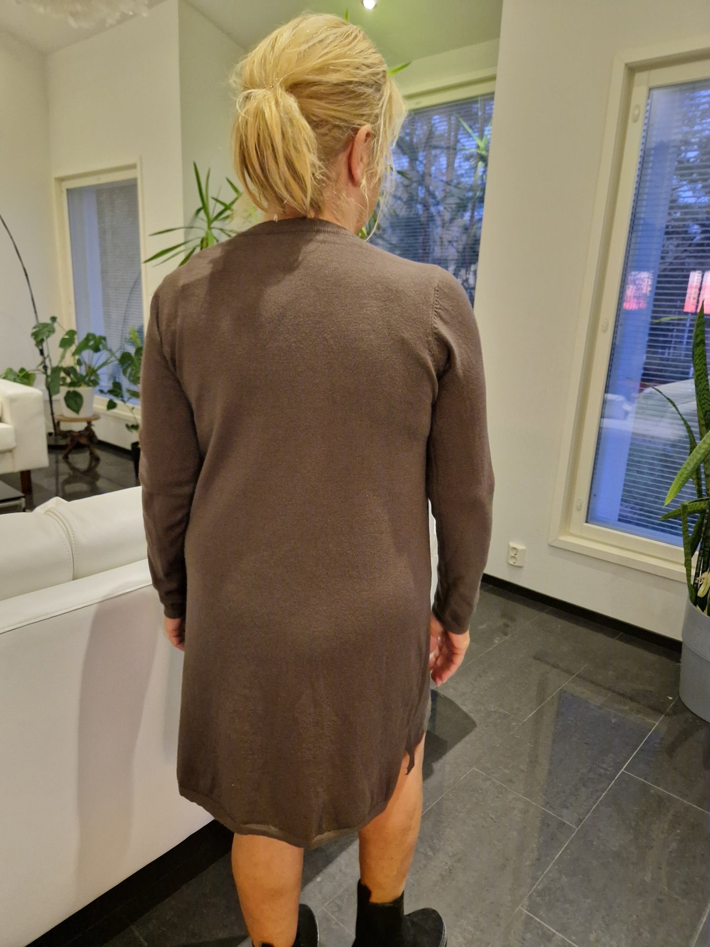 Siro neulemekko/tunika ruskea