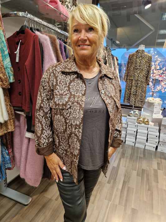 Puuvillajakku ruskea