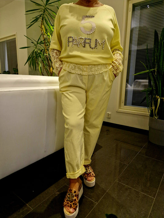 Rennot housut keltainen