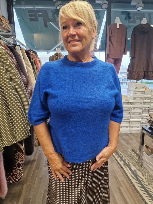 Alpakka-sekoite neule sähkönsininen