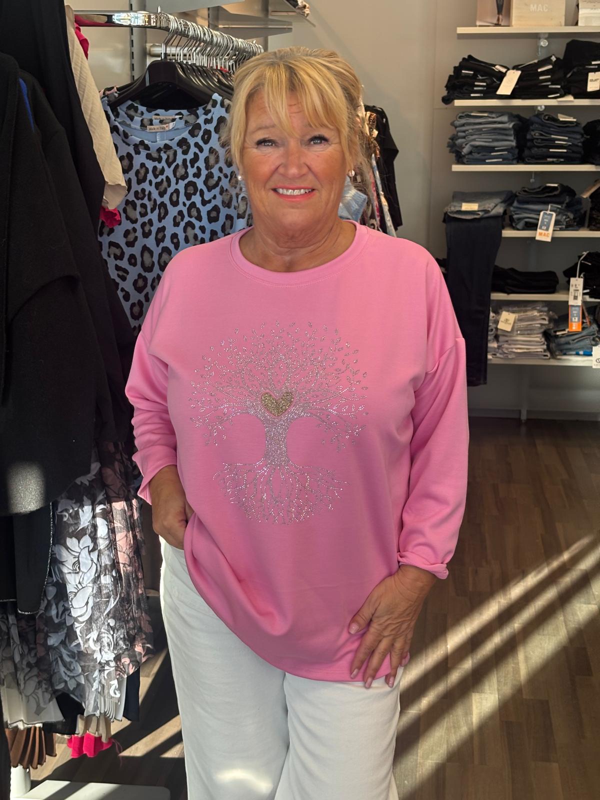 Kevyt college pusero pinkki