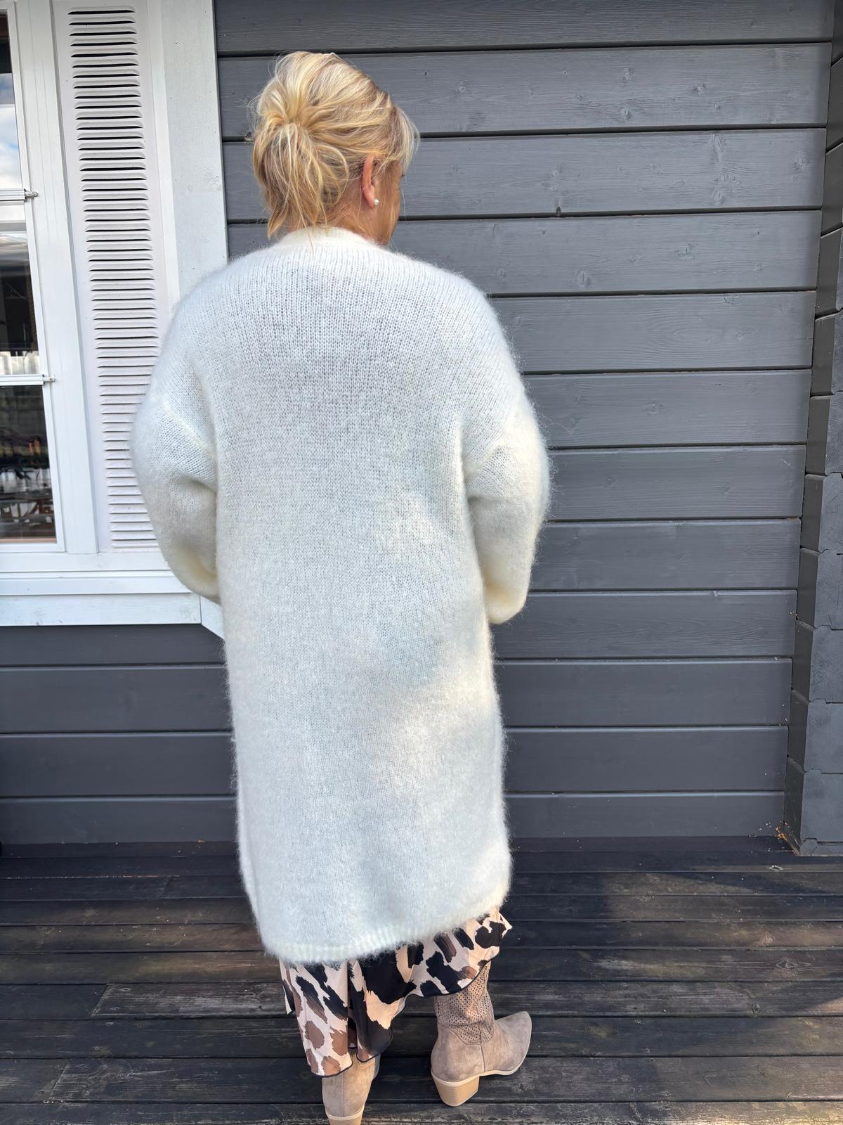 Mohair neuletakki  luonnonvalkoinen