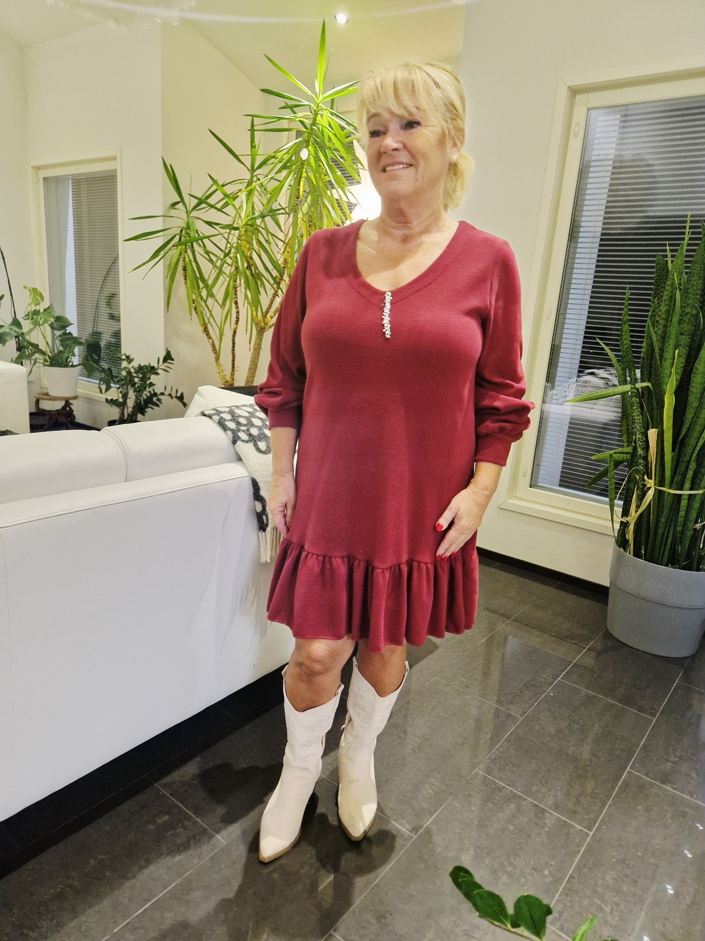 Pikkumekko/tunika viininpunainen