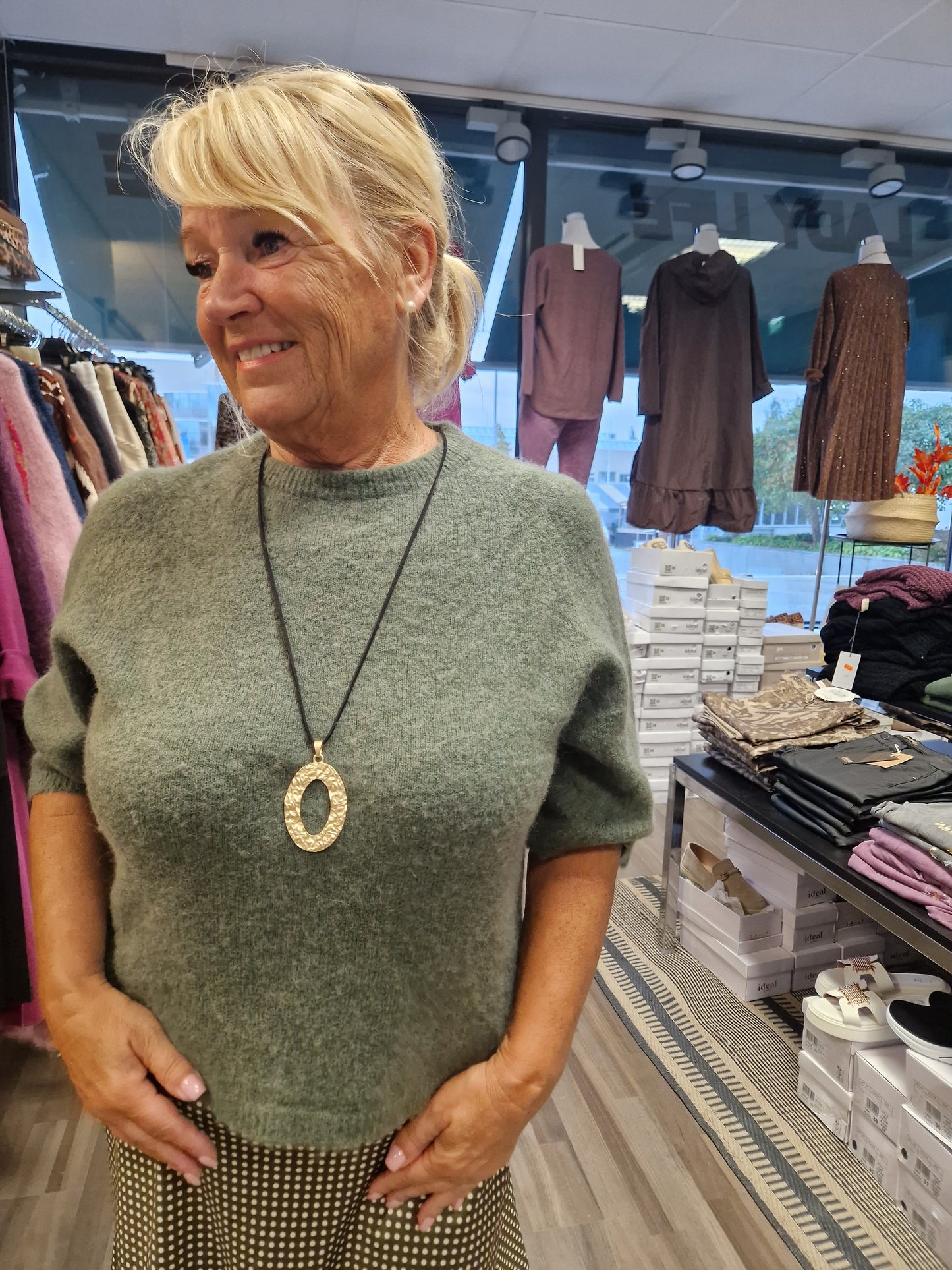 Alpakka-sekoite neule vihreä