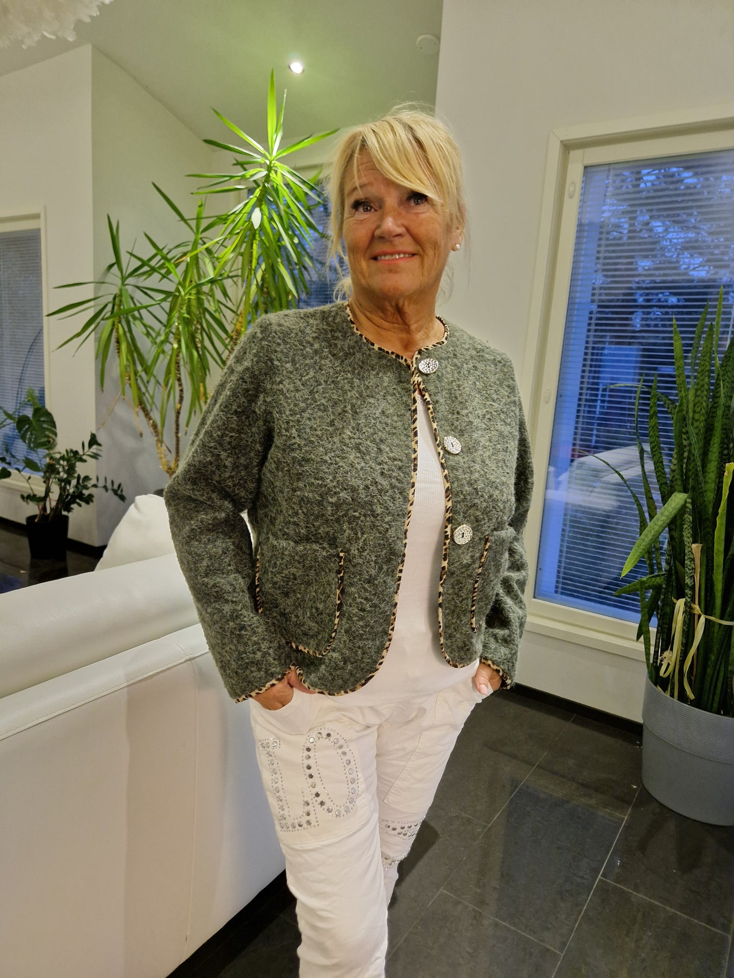 Siro neulosjakku vihreä