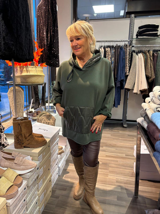 Reilumman kokoinen huppari vihreä