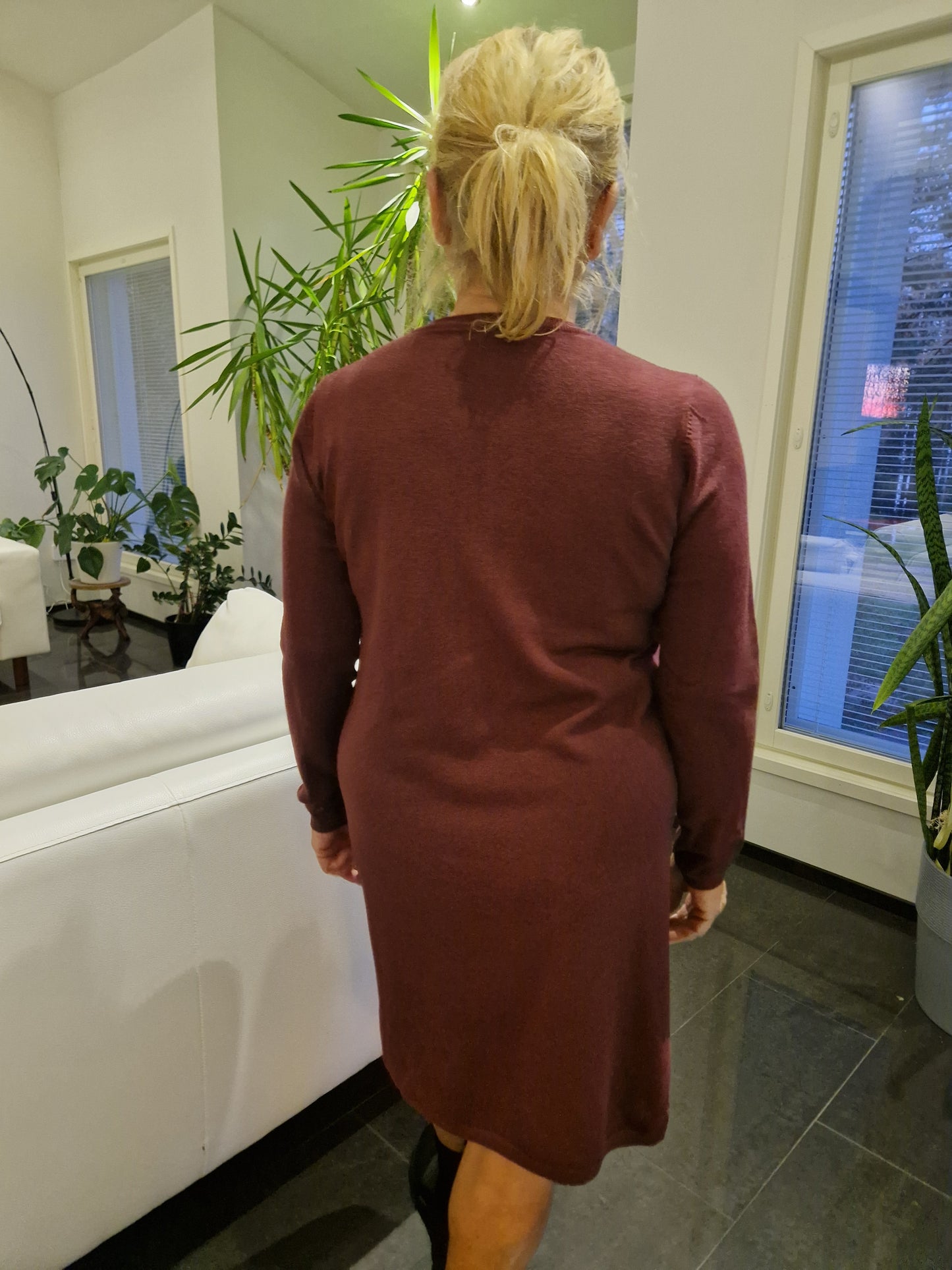 Siro neulemekko/tunika viininpunainen