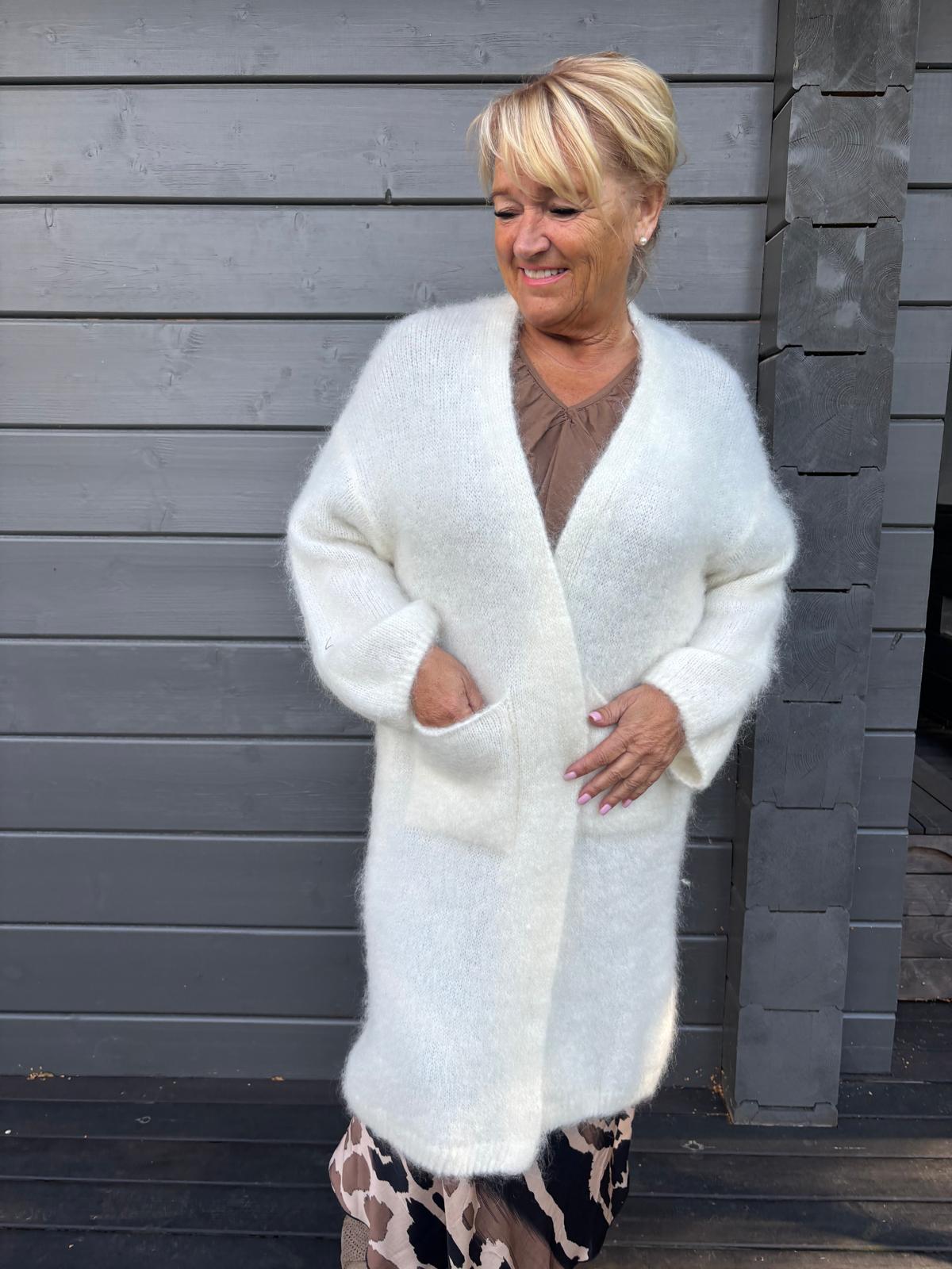 Mohair neuletakki  luonnonvalkoinen