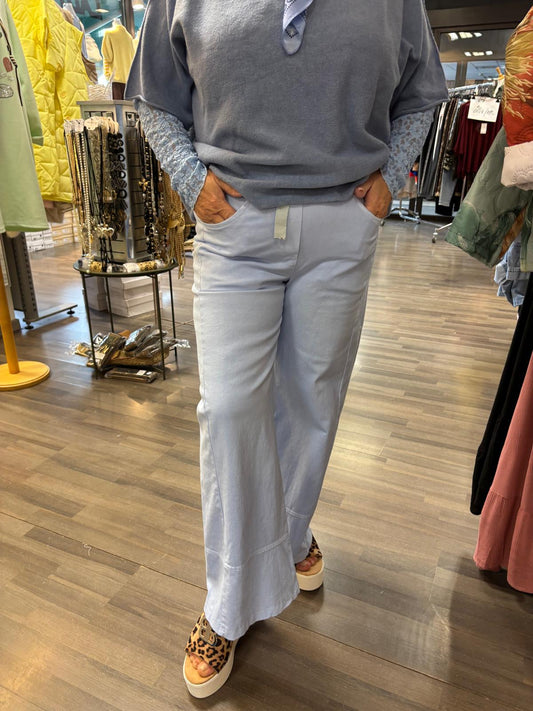 Puuvillahousu vaalea sininen