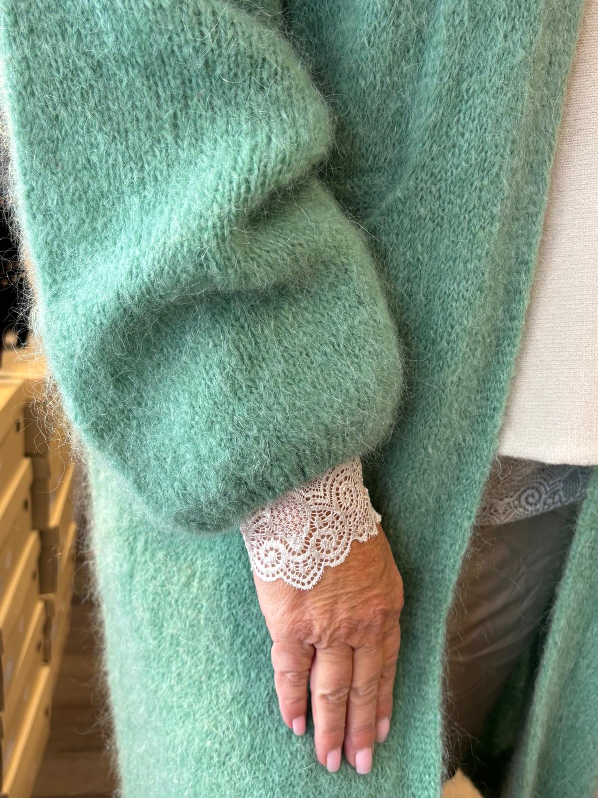 Mohair neuletakki vedenvihreä/aqua