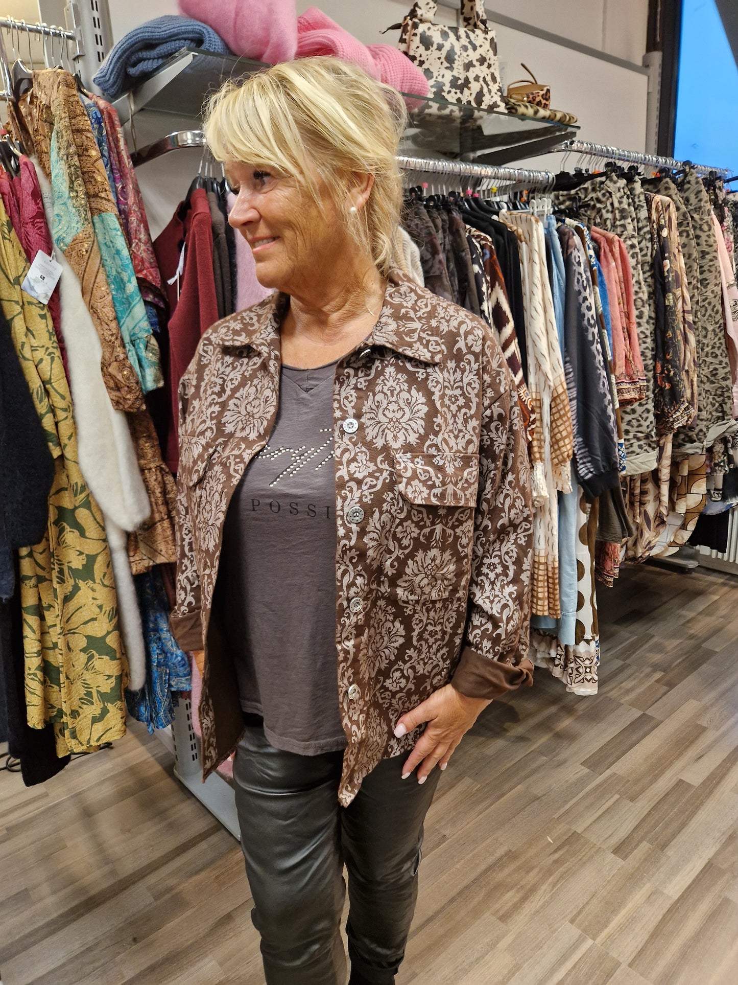 Puuvillajakku ruskea