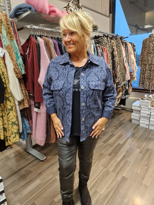 Puuvillajakku sininen