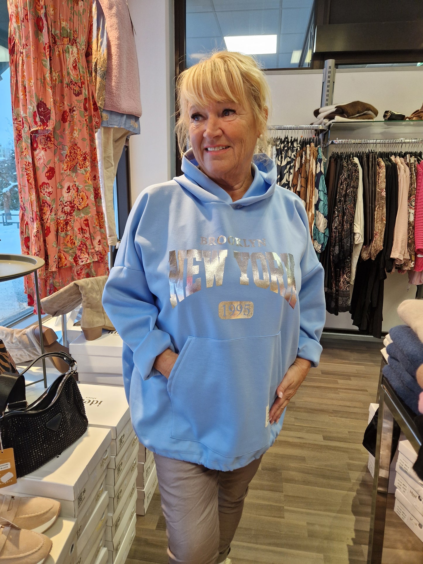 NewYork huppari  plussize  sininen