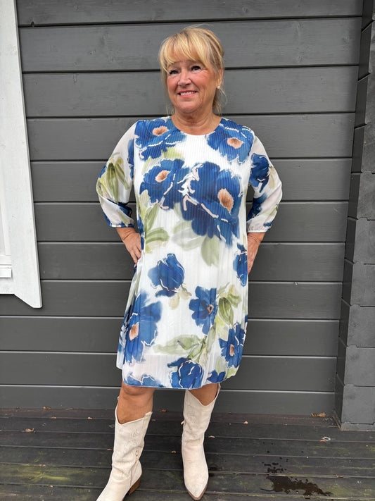 Pliseemekko  sininen