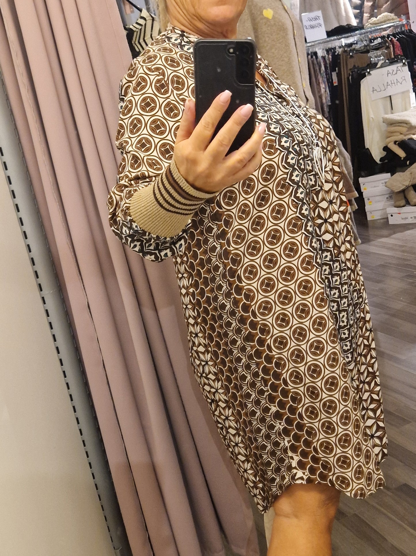 Viskoosimekko/tunika Marrone