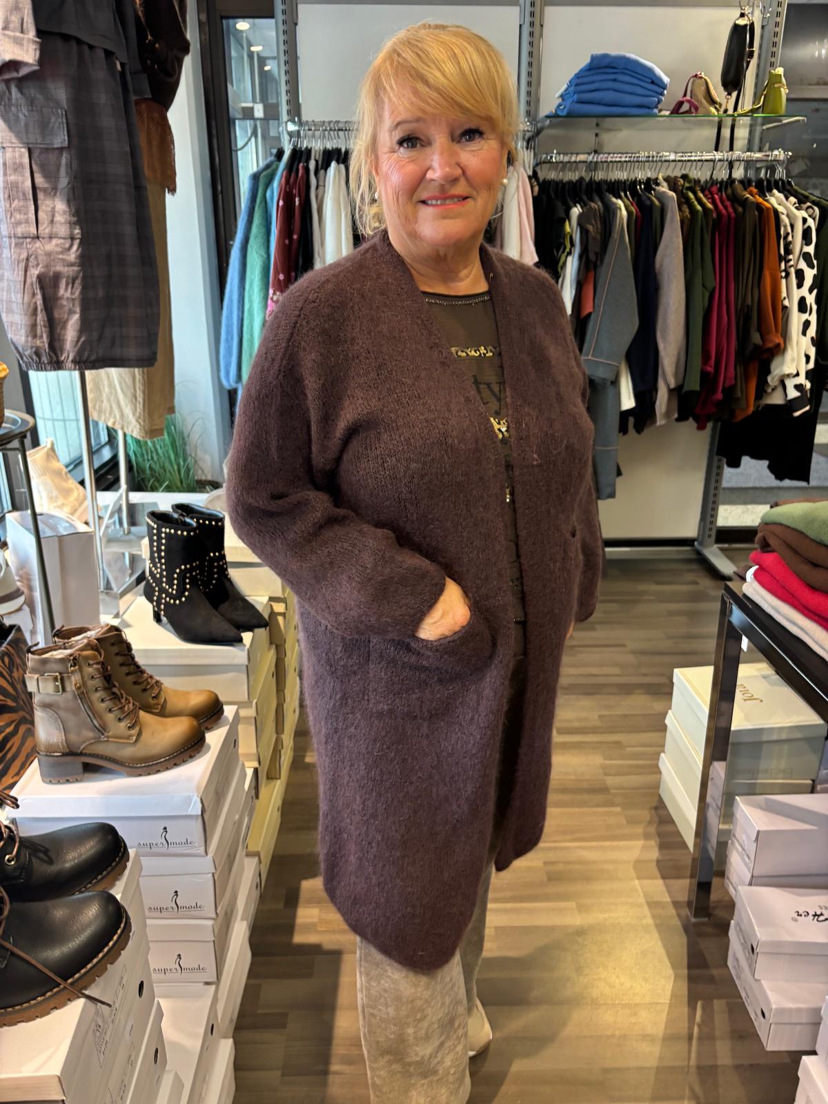 Mohair neuletakki  ruskea