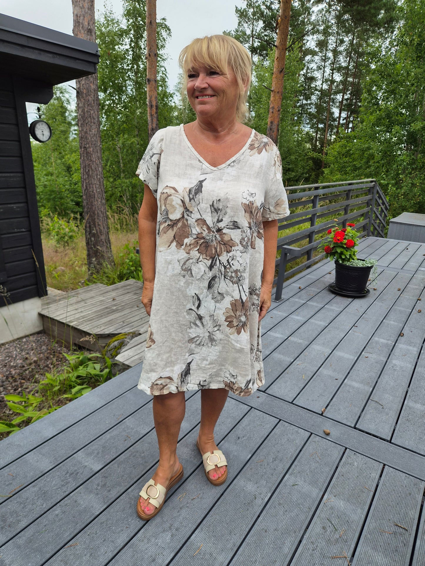 Pellavatunika/mekko (2 väriä)