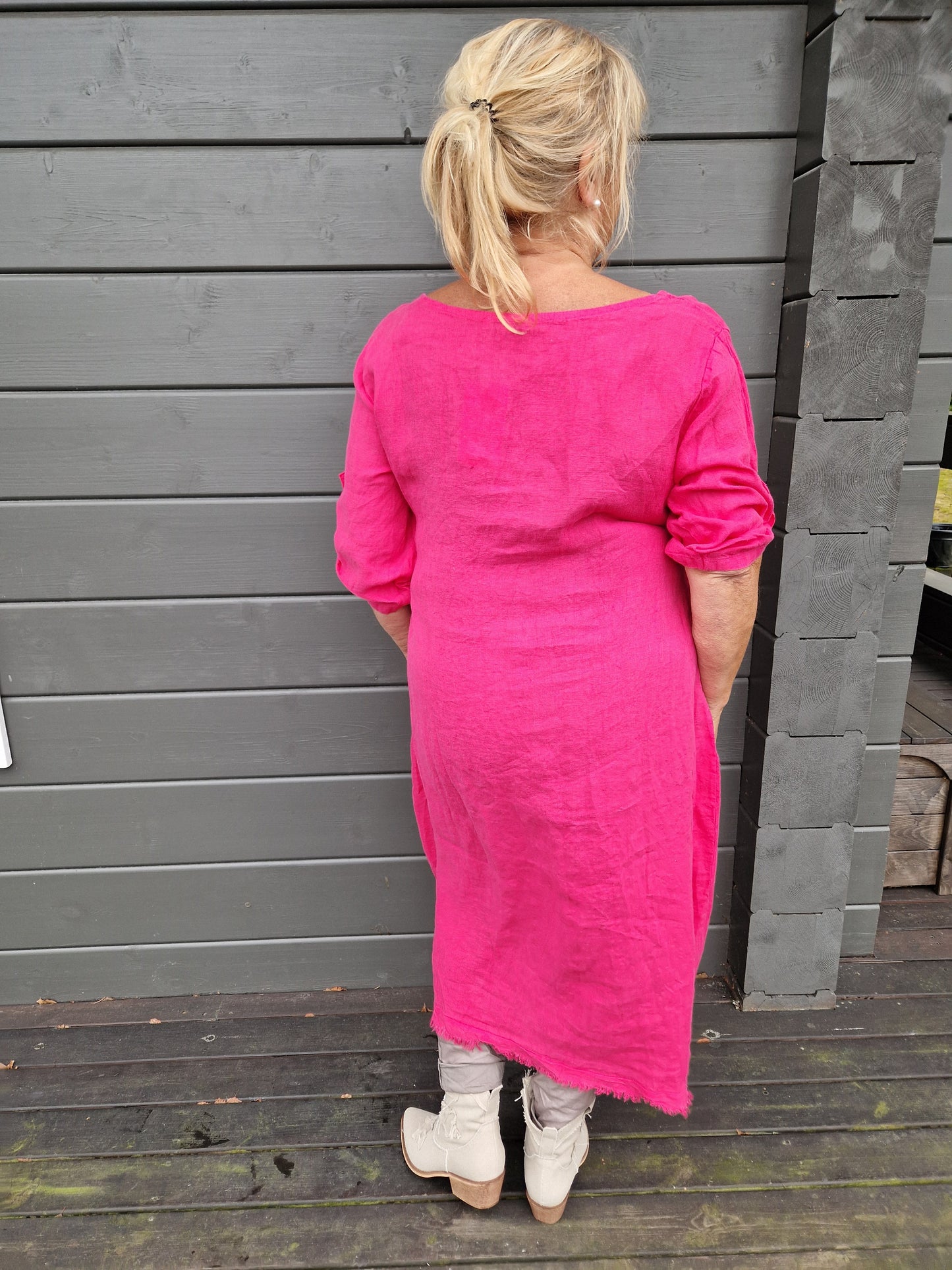 Pellavatunika fuksia