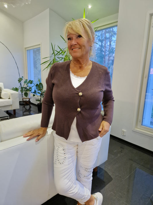 Siro neuletakki/jakku ruskea