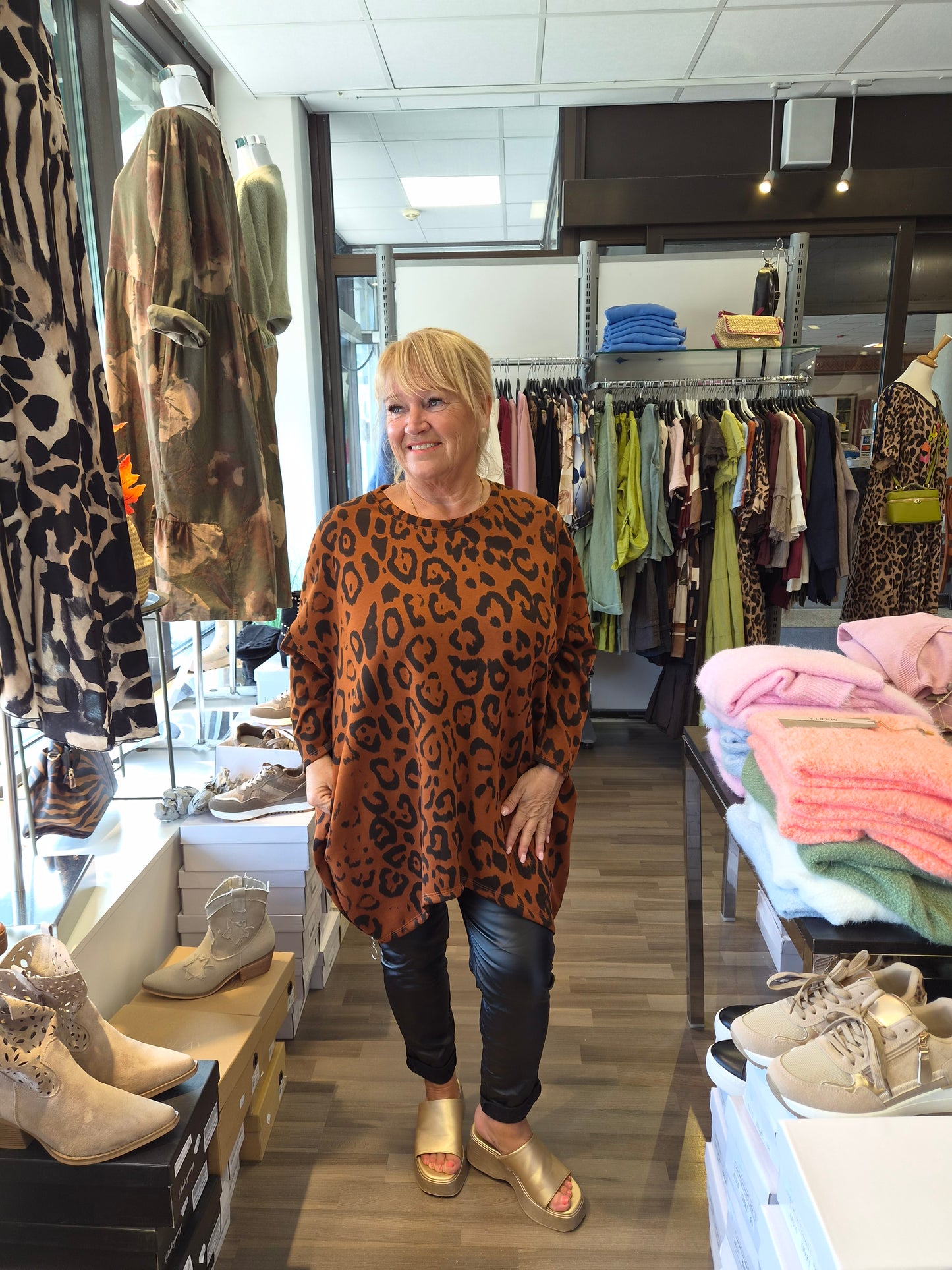 Plussize tunika ruoste