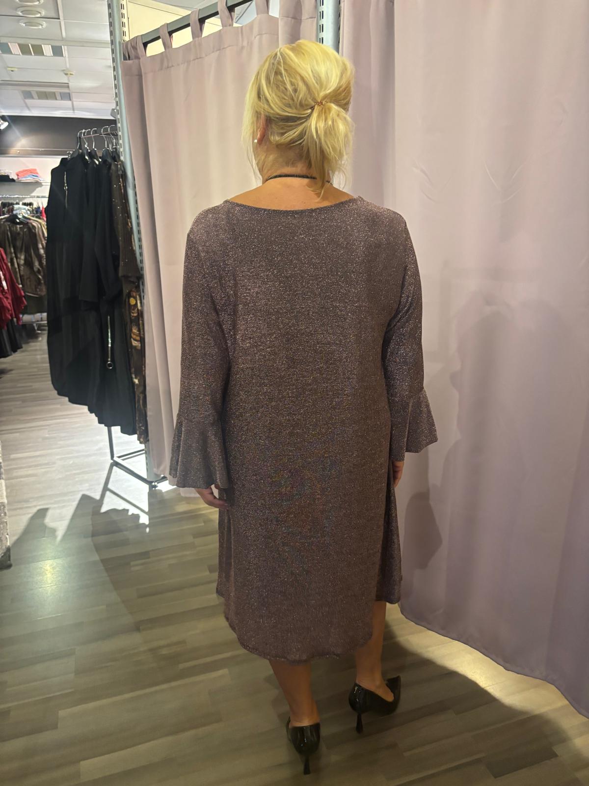 Lurex mekko luumu/ruskehtava