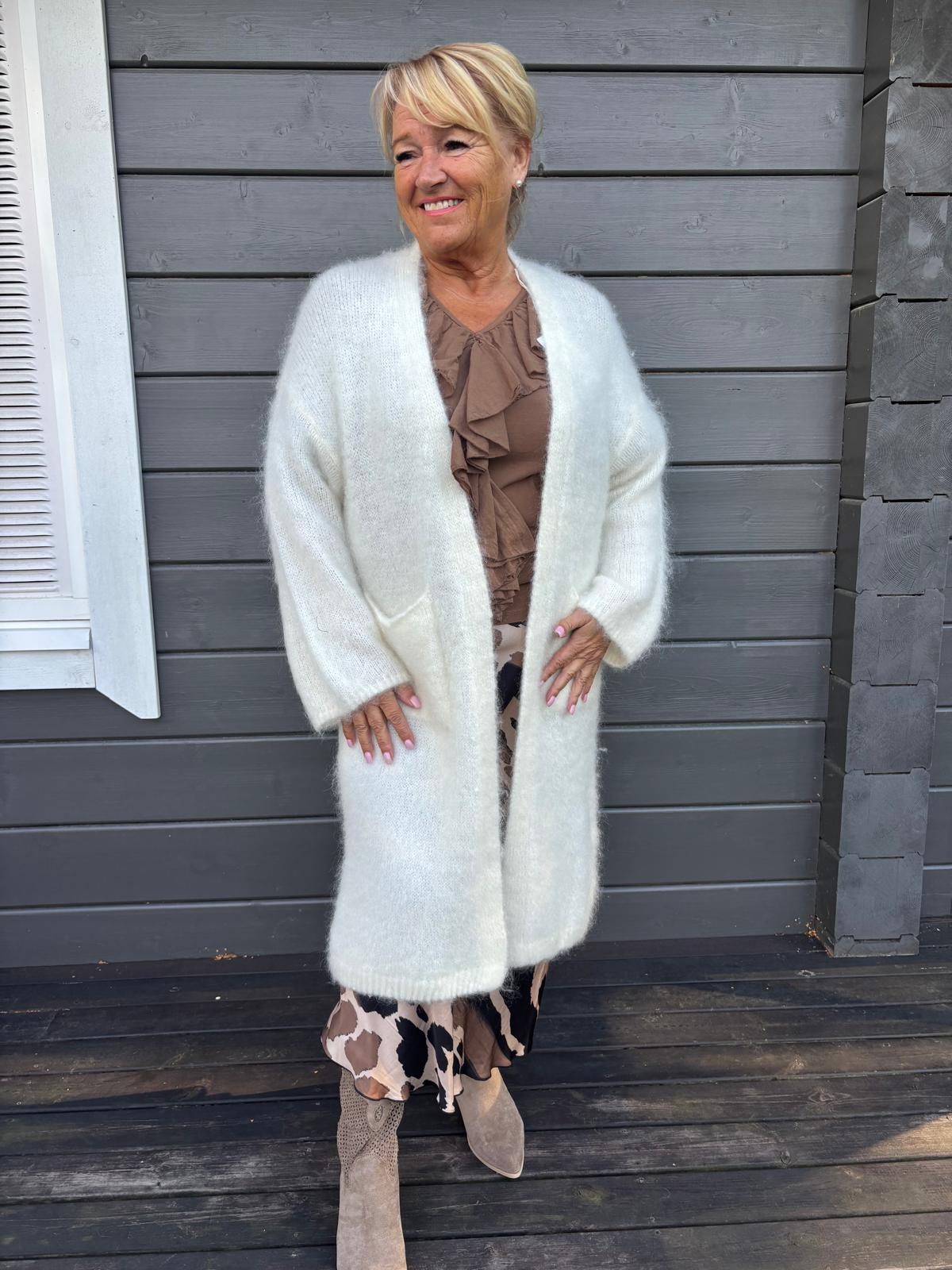 Mohair neuletakki  luonnonvalkoinen