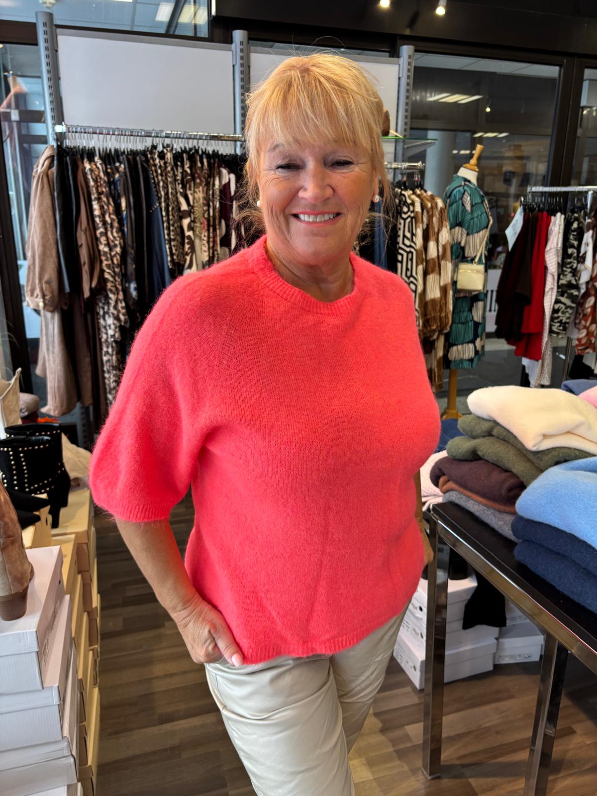 Alpakka-sekoite neule oranssi