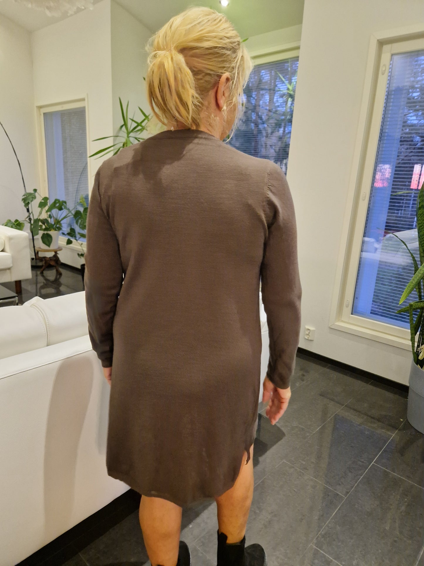 Siro neulemekko/tunika ruskea