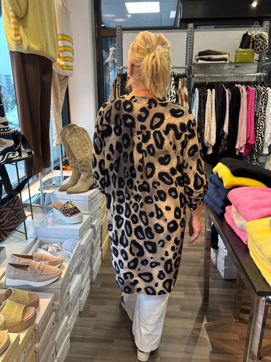 Liukaspintainen pitkä tunika iso pantteri