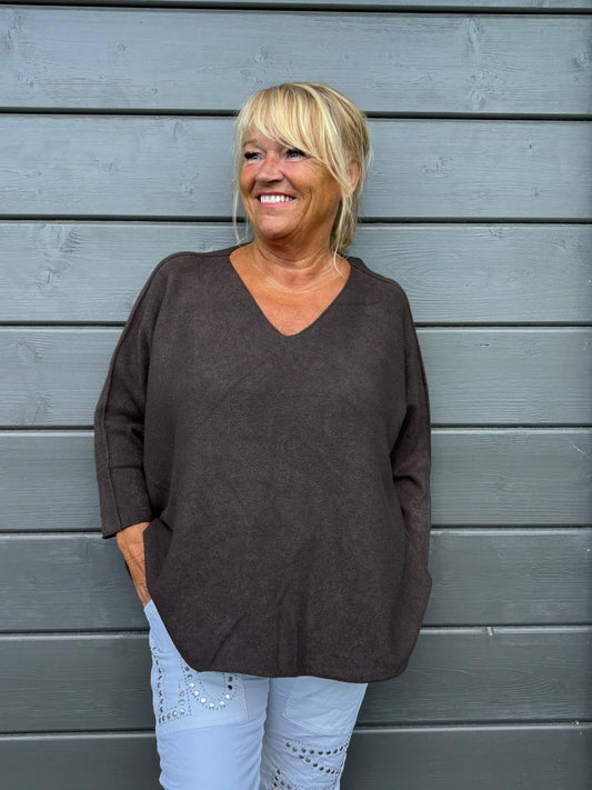 Reilumpi neule tumma ruskea