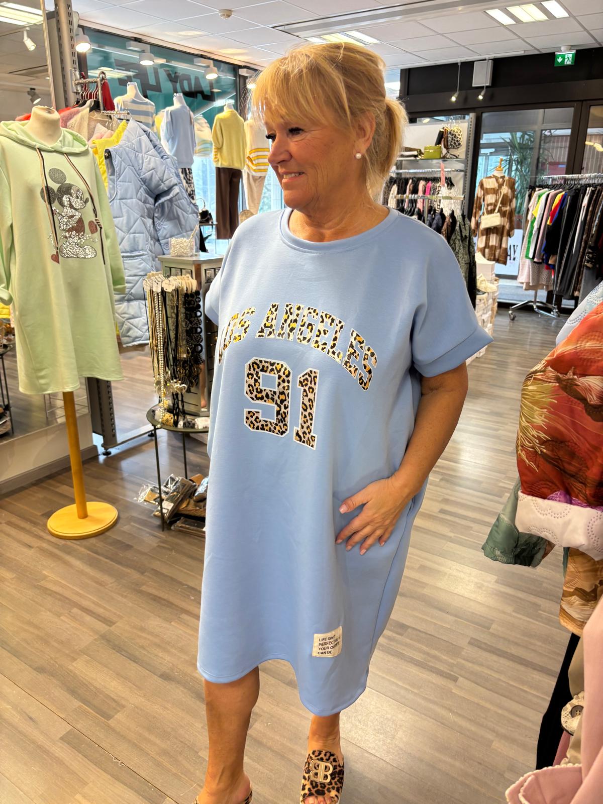 Los Angeles mekko/tunika vaaleansininen