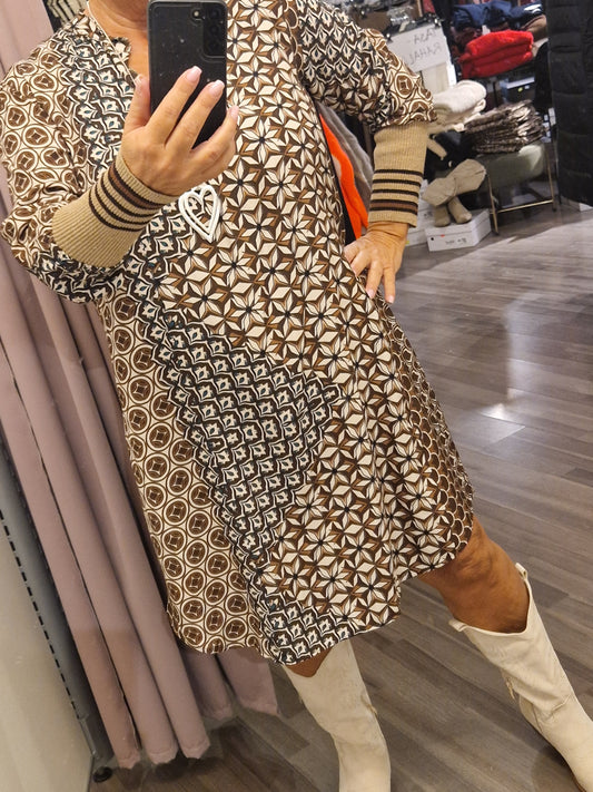 Viskoosimekko/tunika Marrone